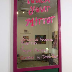 Photo Of Mirror With Exhibition Title